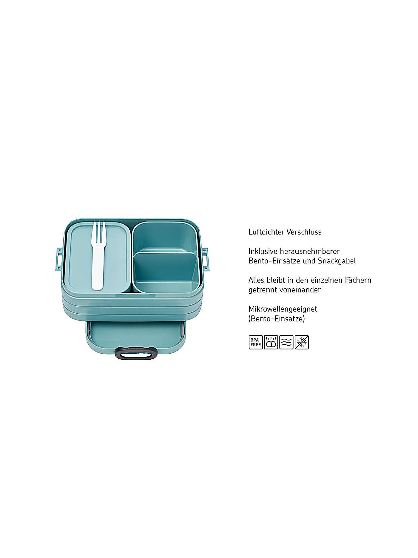 MEPAL | Lunchbox BENTO Midi Take a Break 18,5x12cm Nordic Sage | 
